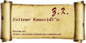 Zoltner Kasszián névjegykártya